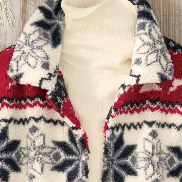 Coldwater Creek Nordic Sherpa Jacket size XL NWT - Picture 2 of 8